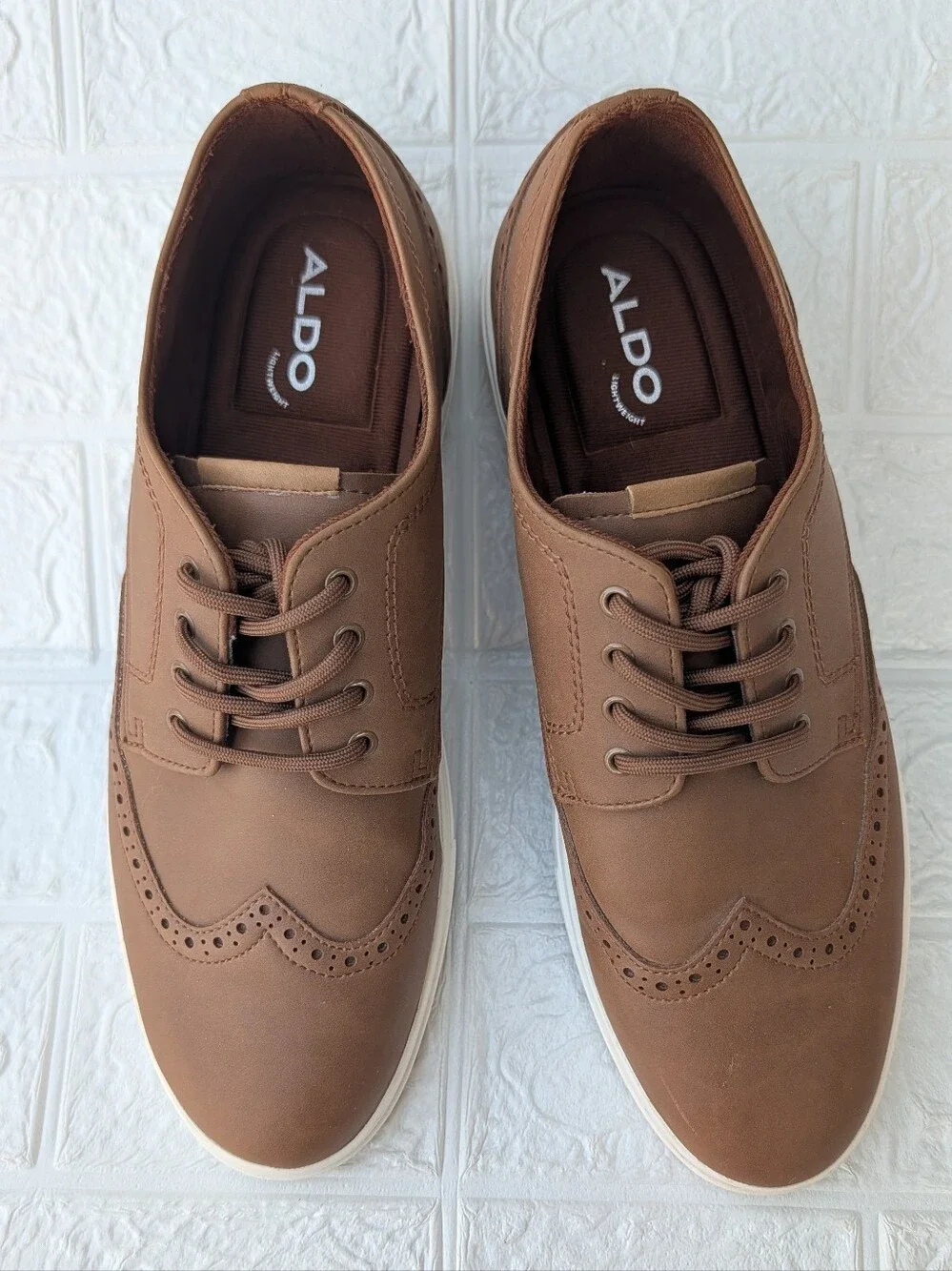 ALDO Men's Kaoallan Oxford faux-leather ,  Lace-Up Shoes Men Sz 9